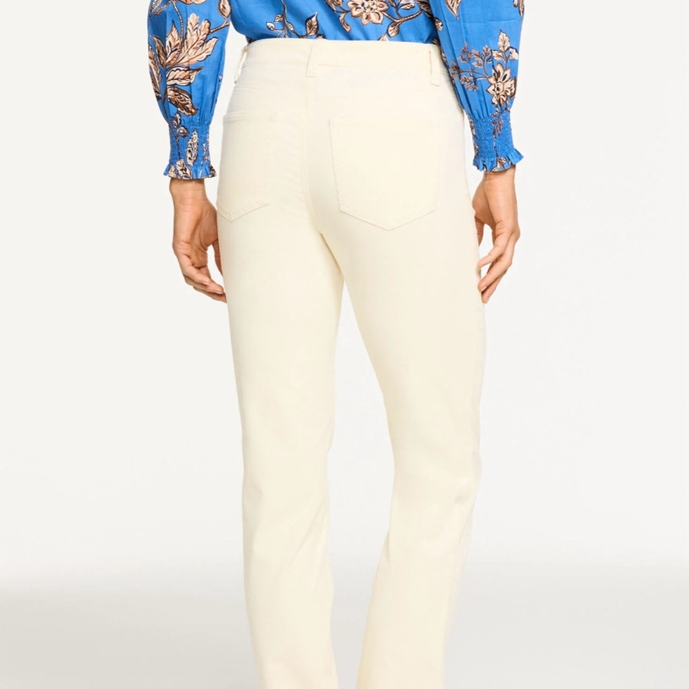 Talbots Women's Straight Leg Cream corduroy jeans - Picture 2 of 6